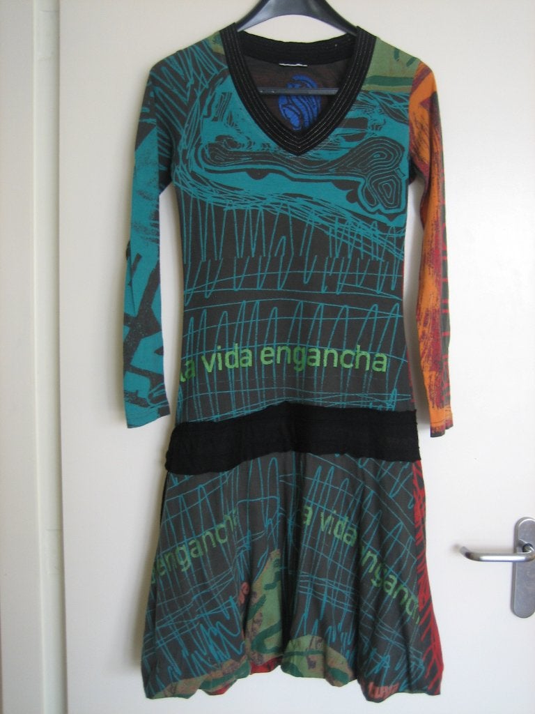 Fleurig jurkje in Charlestonstijl DESIGUAL 38 snazzeys, Maat 38/40 (M), Overige kleuren, Verzenden, Zo goed als nieuw