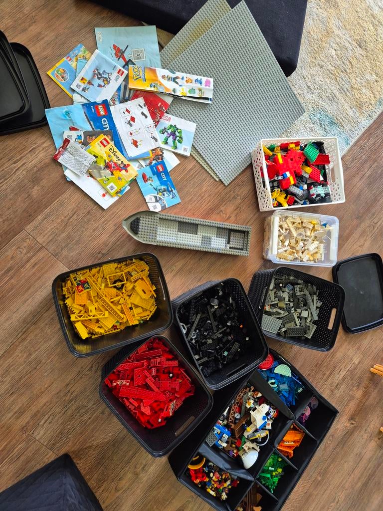 Grote partij LEGO met diverse sets en grondplaten, Kinderen en Baby's, Speelgoed | Duplo en Lego, Ophalen