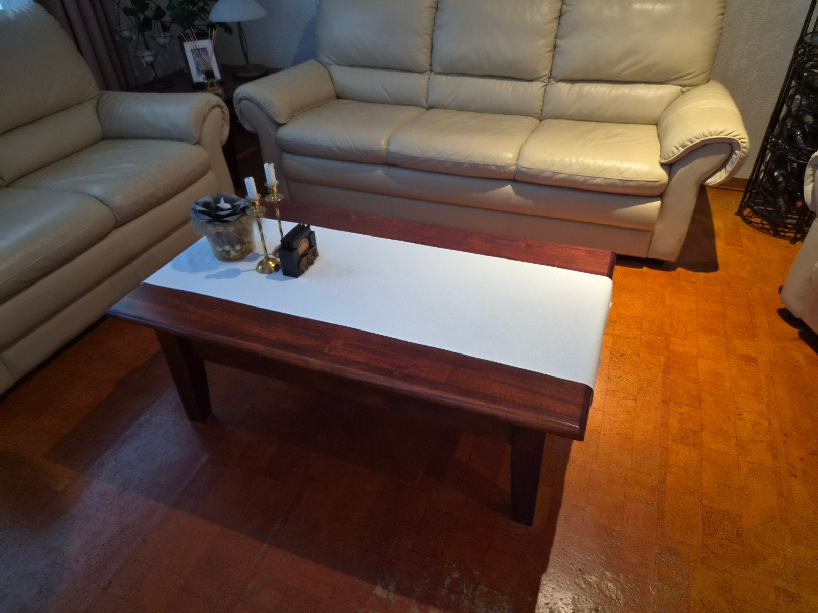 Set van 6 meubels in donker hout, Ophalen, Gebruikt, Glas, Klassiek