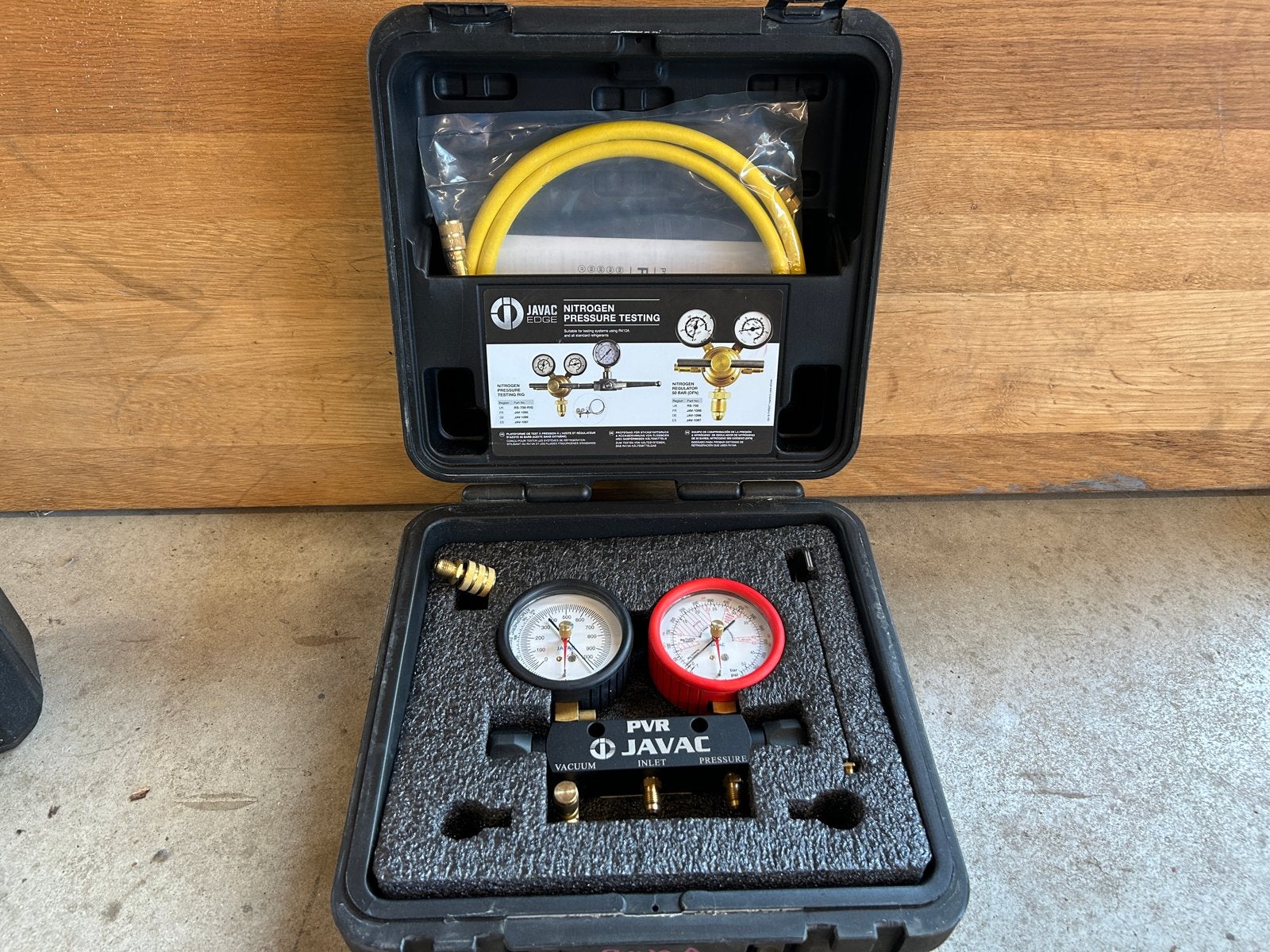 JAVAC PVR Stikstof Druktest Manifold Set met Slangen, Doe-het-zelf en Verbouw, Gereedschap | Handgereedschap, Gebruikt, Ophalen of Verzenden