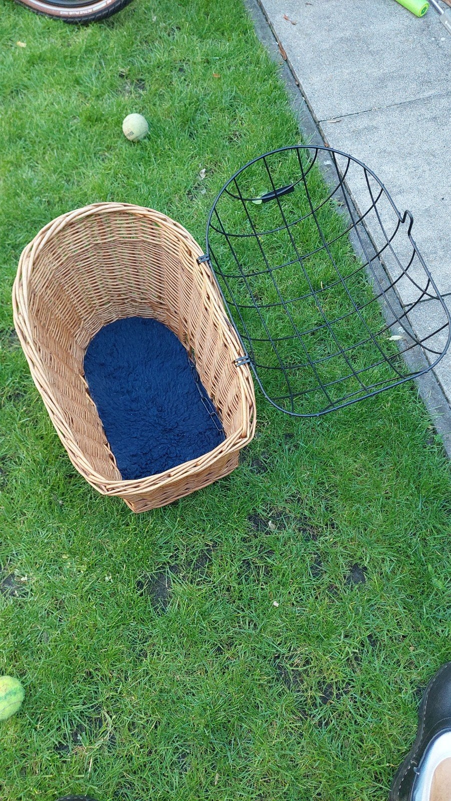 Hondenfietsmand riet met metalen koepel, Ophalen, Gebruikt, Overige typen, Basil