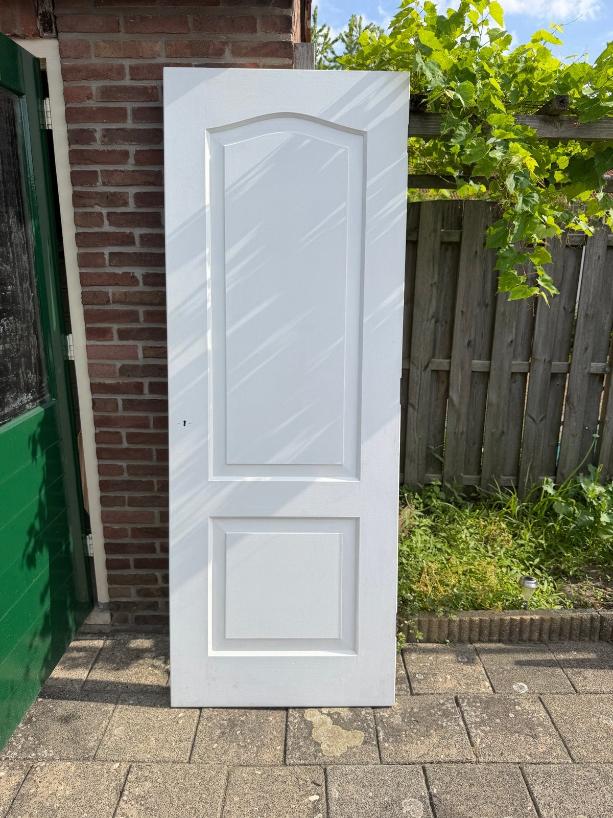 Witte binnendeur, paneeldeur, Ophalen, 80 tot 100 cm, Binnendeur, Zo goed als nieuw