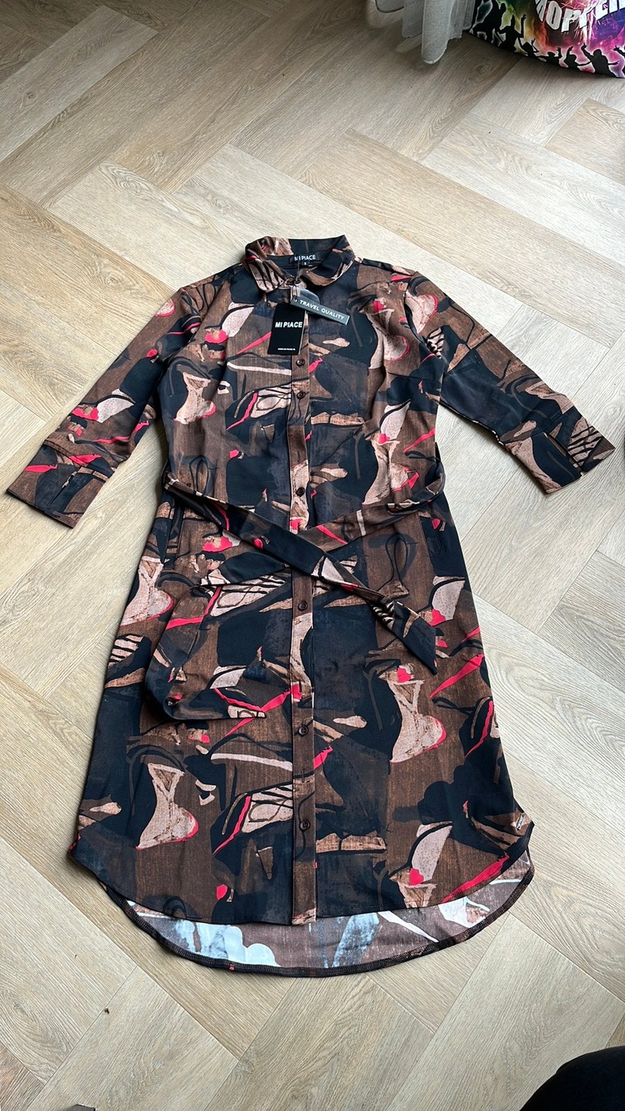 Dames jurk maat S Mi Piace, Bruin, Nieuw, Ophalen of Verzenden, Knielengte