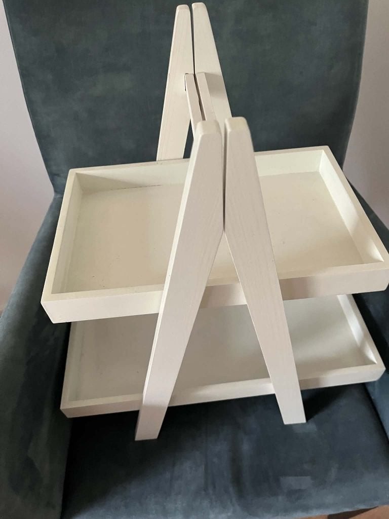 Etagere houten, wit, Huis en Inrichting, Ophalen, Gebruikt