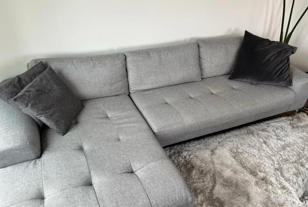 Sofabank - Couch L Shape - Light grey, Ophalen, 250 tot 300 cm, Modern clean, Hoekbank