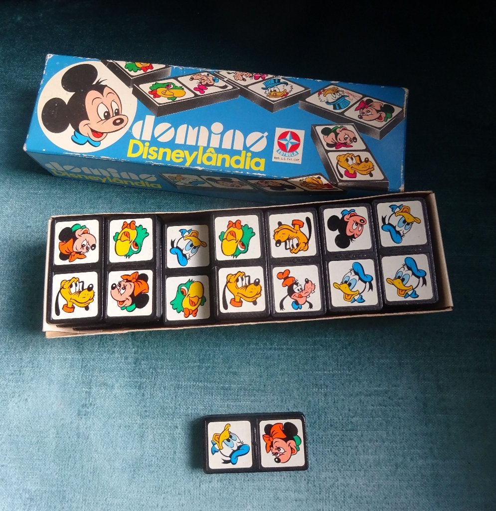 Disneylandia:  domino Estrela, Ophalen of Verzenden, Mickey Mouse, Gebruikt, Overige typen