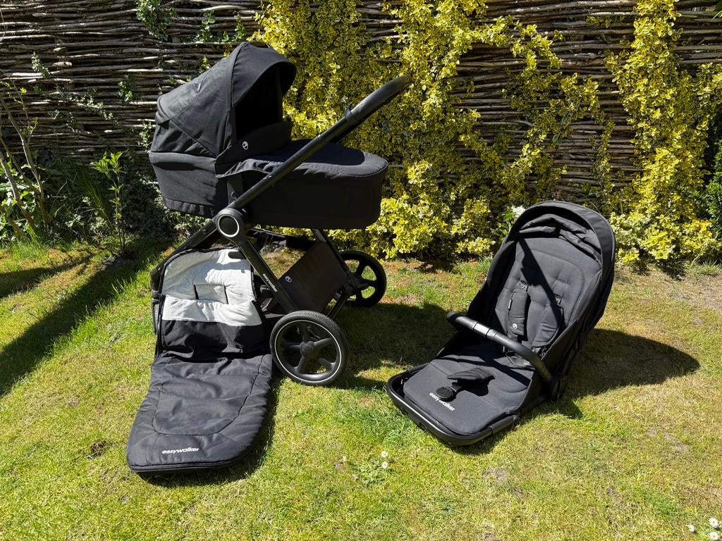 Easywalker Rubey Combiwagen - Zwart, Kinderen en Baby's, Kinderwagens en Combinaties, Gebruikt, Combiwagen, Met reiswieg, Ophalen