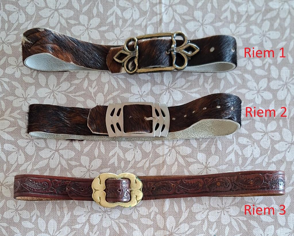 3 x WESTERN RIEMEN (nooit gedragen!), Overige kleuren, 3 tot 5 cm, Echt leder, Heupriem