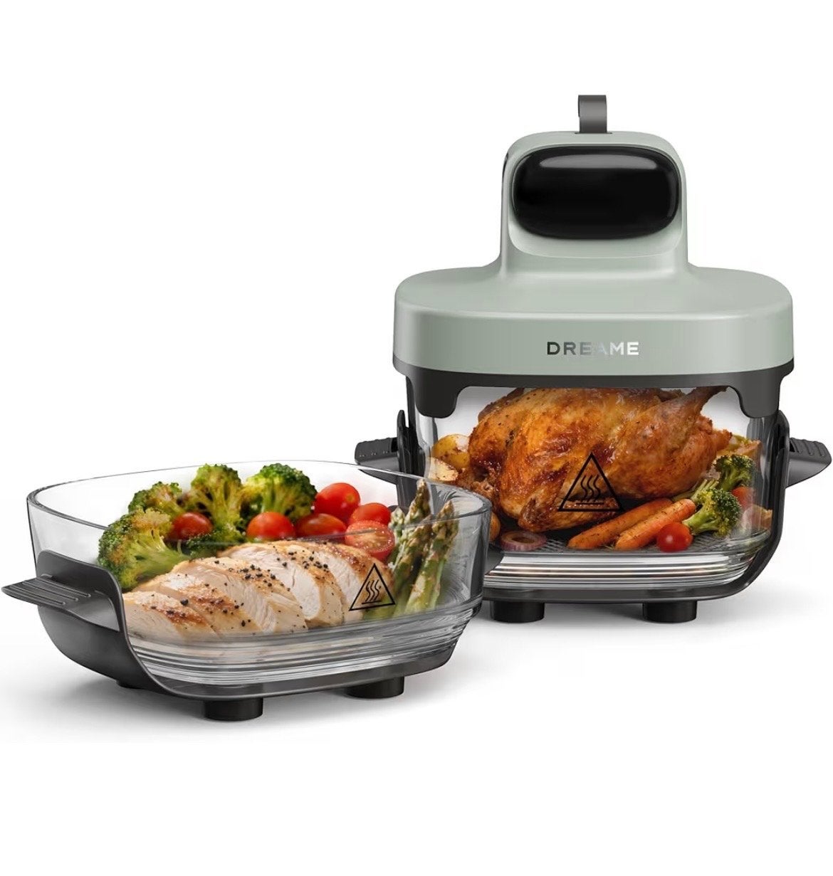 DREAME Airfryer met 2,5L en 4,5L glazen bakken, Ophalen of Verzenden, Nieuw, Airfryer, 1500 gram of meer