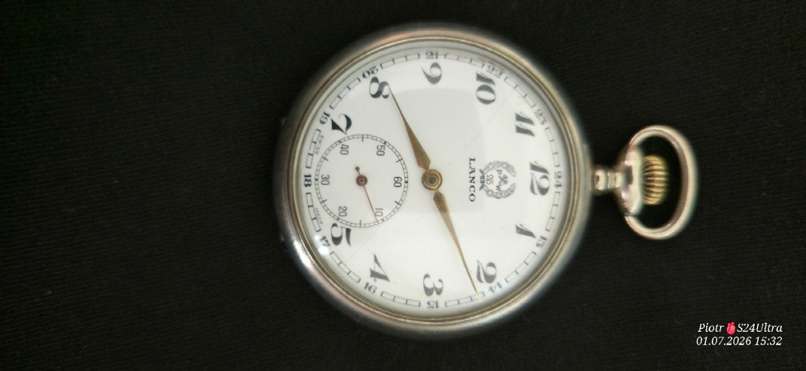 Antiek Lanco Zakhorloge - Swiss Made 15 Rubis, Zakhorloge, 1900 tot 1930, Zilver, Ophalen