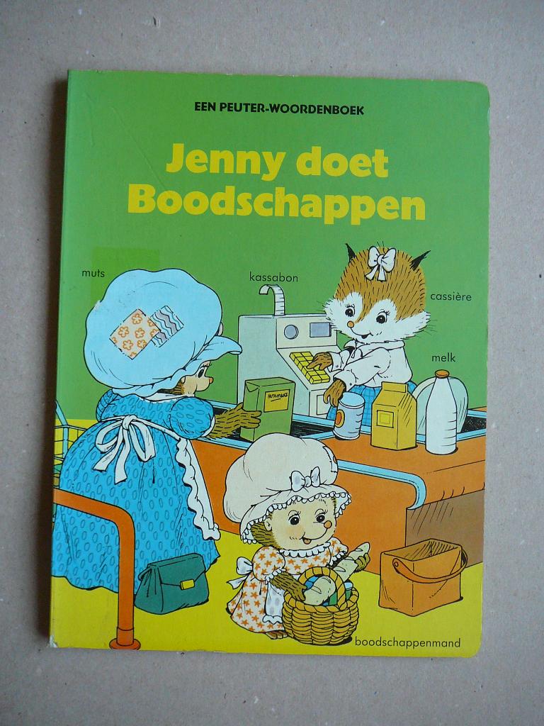 Jenny doet boodschappen, een peuterwoordenboek, Ophalen of Verzenden, Zo goed als nieuw