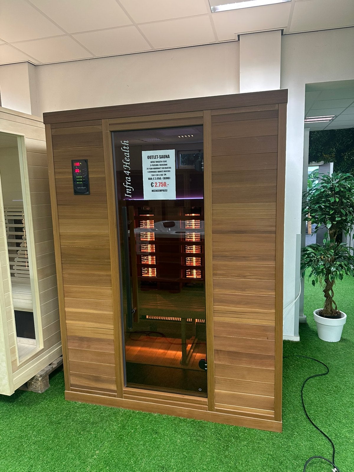 Infra4Health infrarood sauna Redcedar 150X110X200 cm