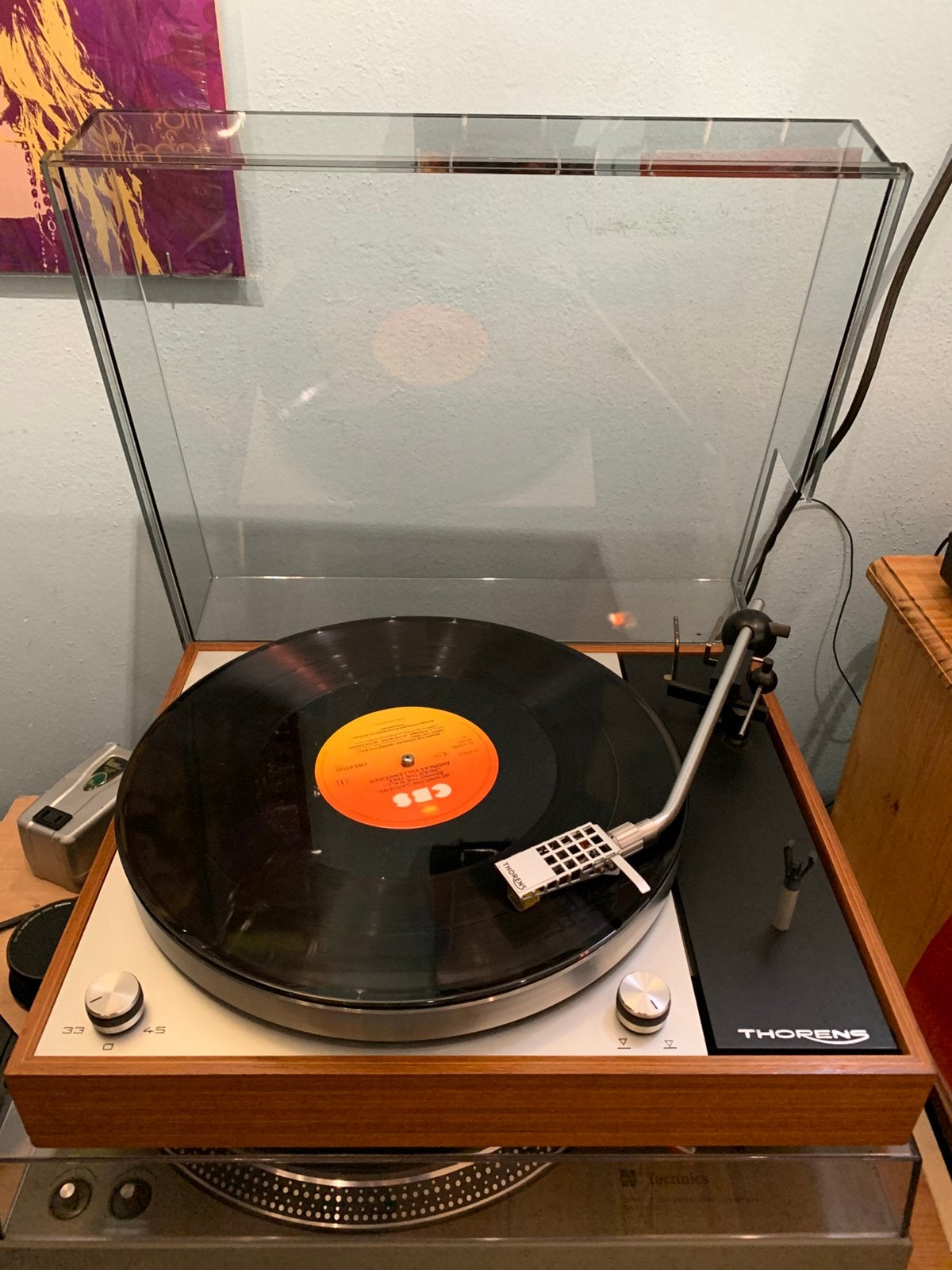 1970 Thorens TD-150 MkII met Ortofon FF-15 XE MkII, Thorens, Thorens, Ophalen of Verzenden, Zo goed als nieuw