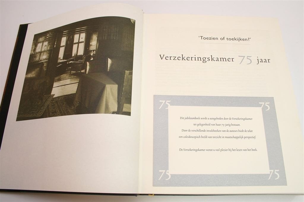 75 Jaar Verzekeringskamer [1923-1998] — Toezicht en Historie, Ophalen of Verzenden, Zo goed als nieuw, Overige gebieden