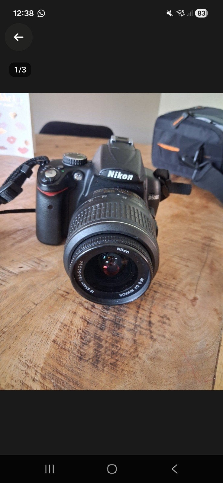 Nikon D5000 spiegelreflexcamera met tas, Spiegelreflex, Ingebouwde flitser, Ophalen of Verzenden, Zo goed als nieuw