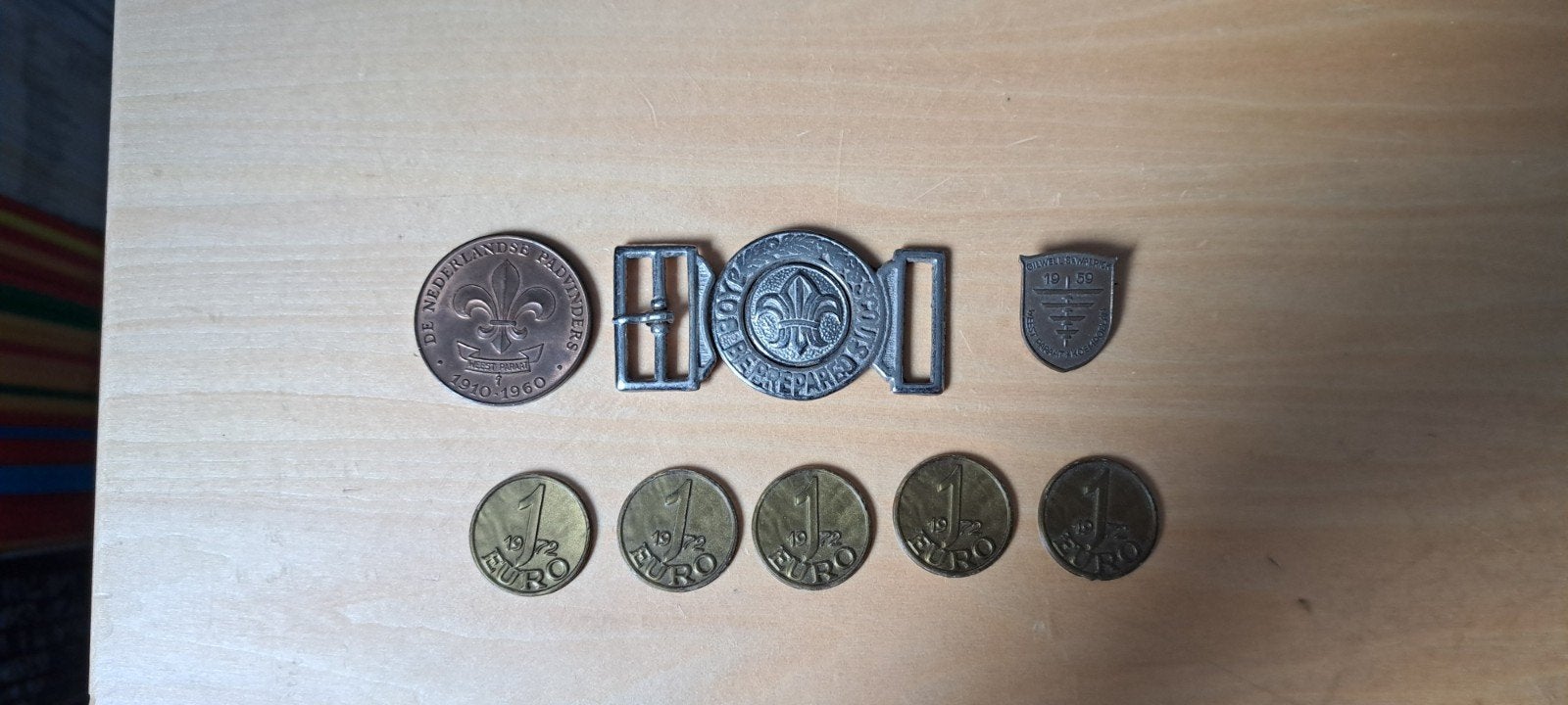 Vintage Scouting Collectie: Gesp, Munten, Speld, Ophalen of Verzenden, Gebruikt