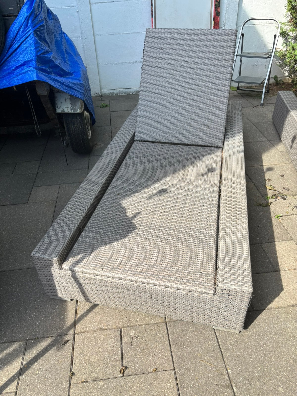 Ligbed degelijke kwaliteit gratis, Tuin en Terras, Ophalen, Gebruikt, Wicker