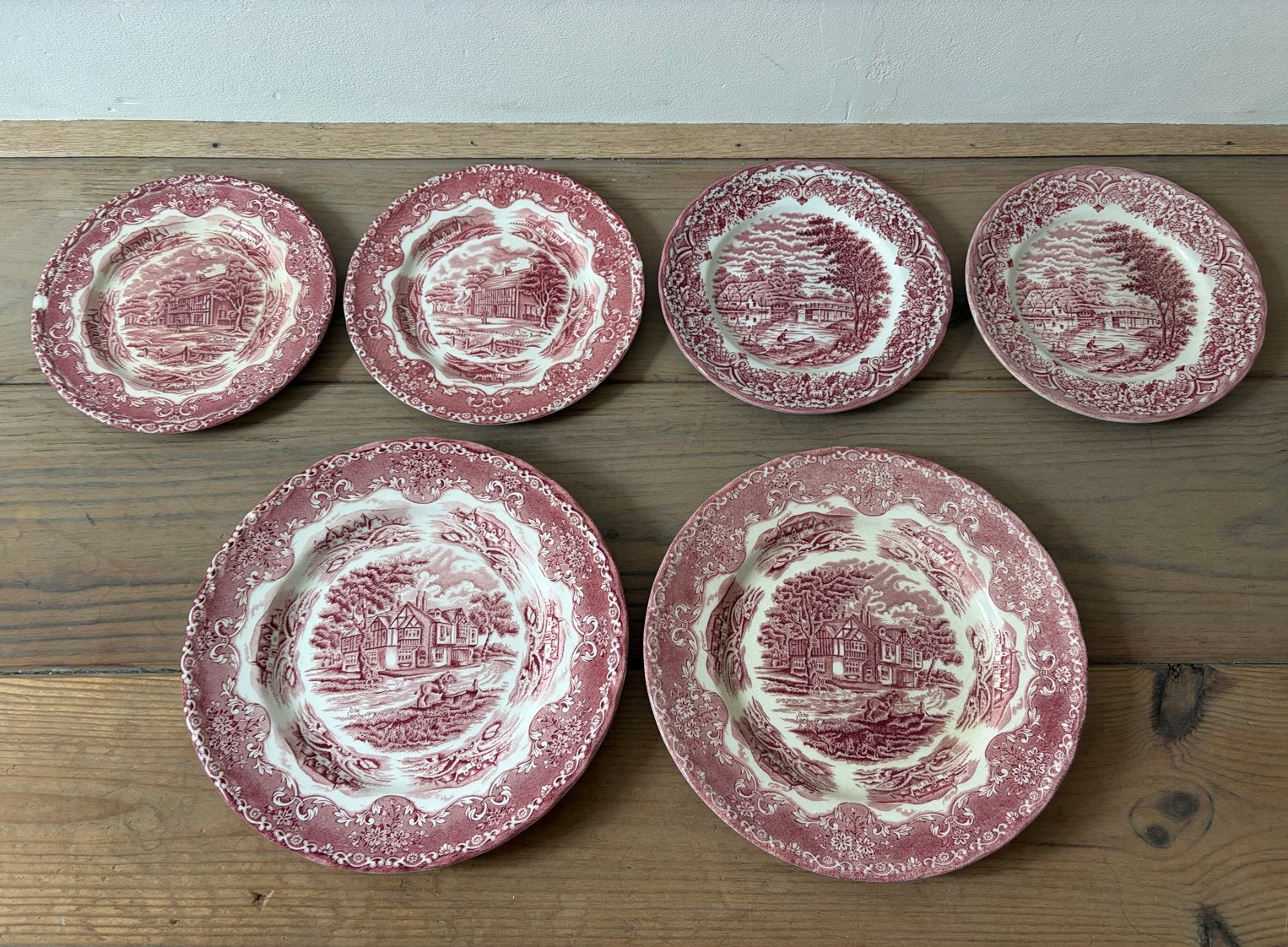 Vintage Grindley English Country Inns borden set, Ophalen of Verzenden