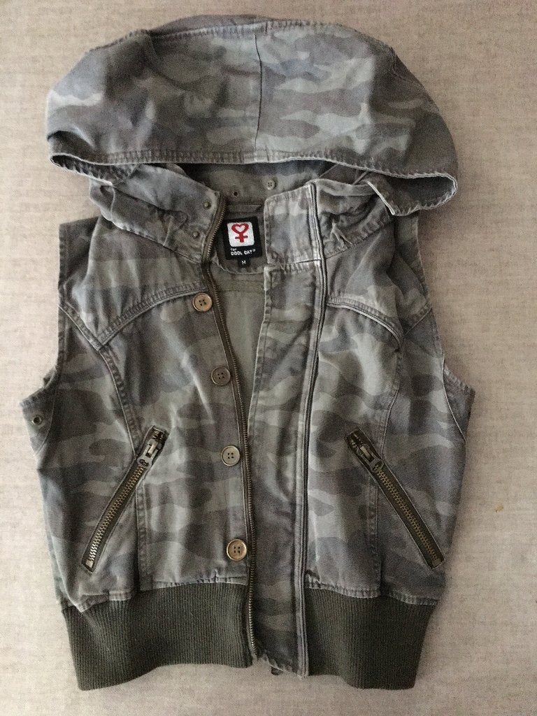 Prachtige Dames Bodywarmer COOLCAT  Camouflagestof maat M, Verzenden, Gedragen, Maat 38/40 (M), Groen