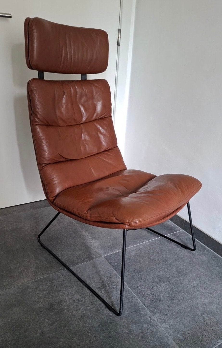 KFF Design Lounge zetel, Ophalen, Gebruikt, 50 tot 75 cm, Leer