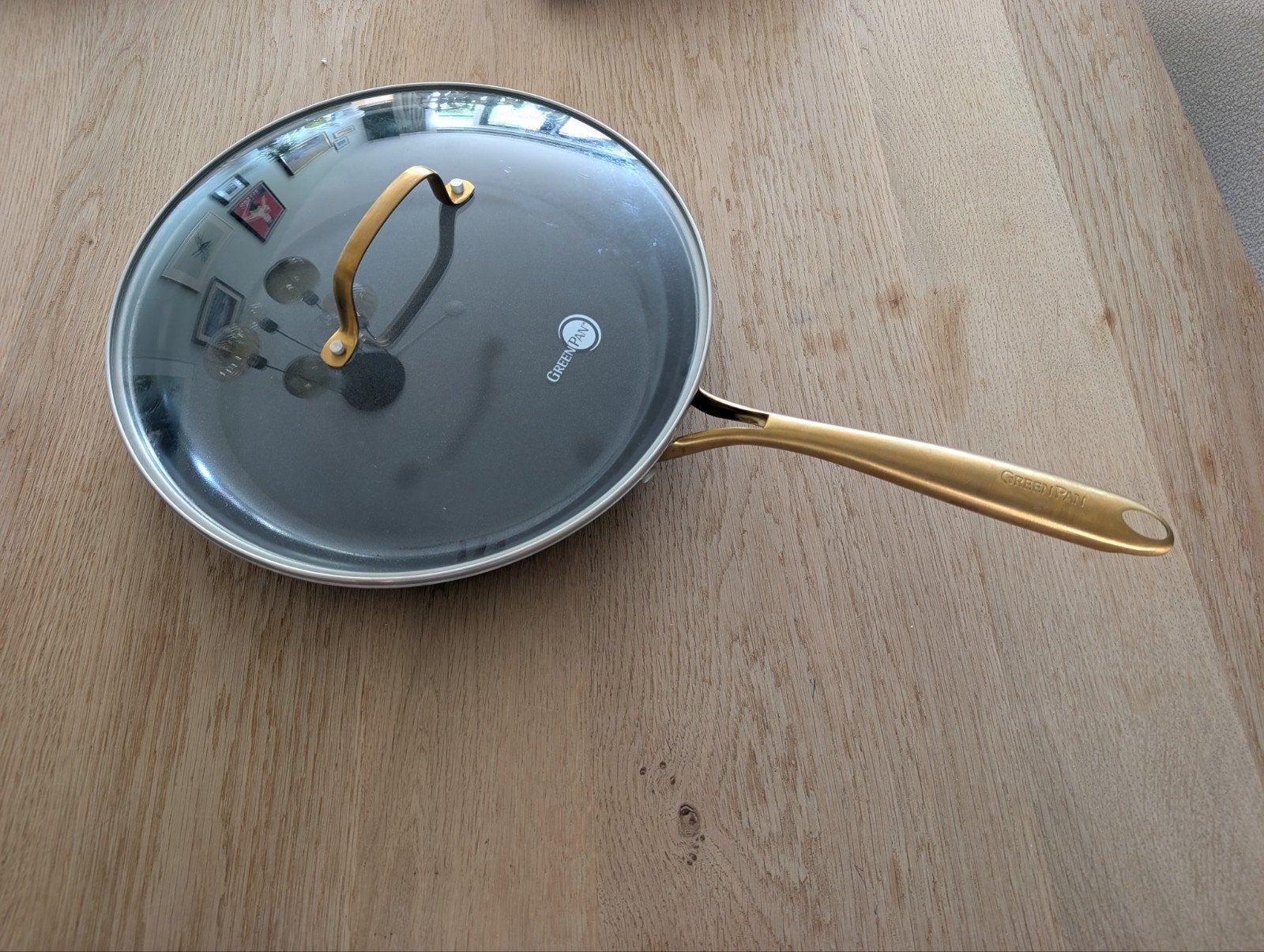 GreenPan Koekenpan 30cm met Deksel - Zo goed als nieuw, Ophalen, Zo goed als nieuw, GreenPan, Met deksel