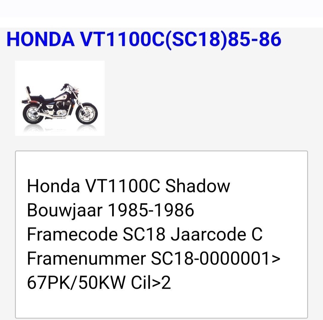 Honda VT1100C Shadow Chopper - Bouwjaar 1985-1986, Cardan-aandrijving, 2 cilinders, Gebruikt, Particulier