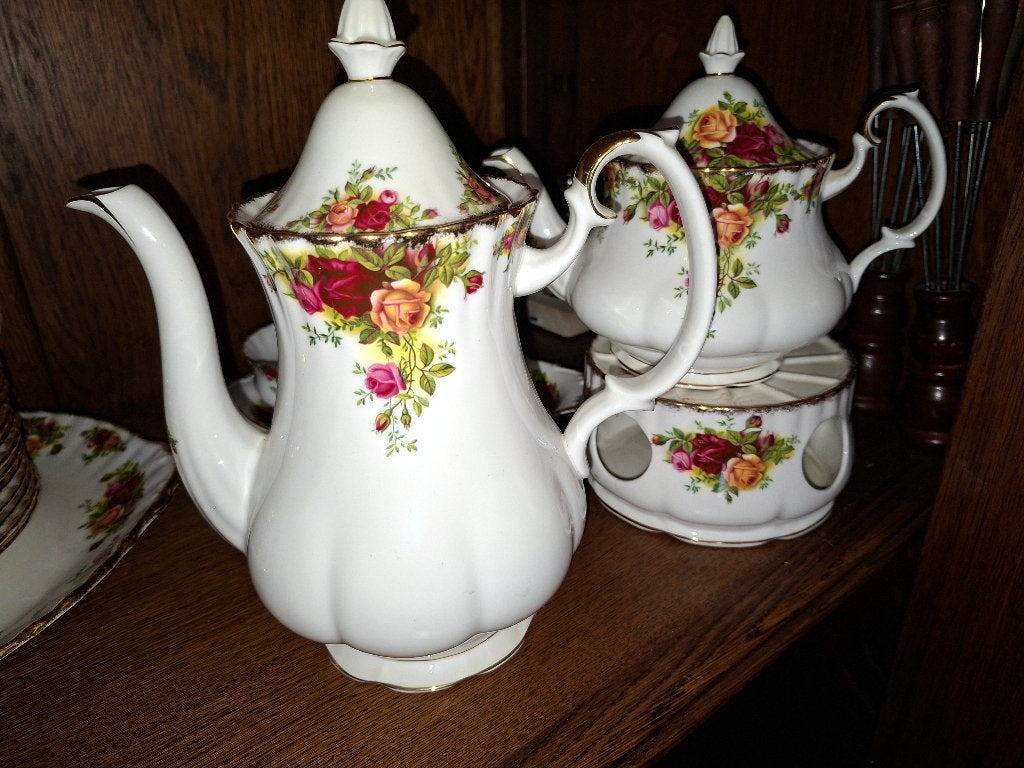 Theepot old country roses, Ophalen of Verzenden, Zo goed als nieuw, Porselein, Overige typen