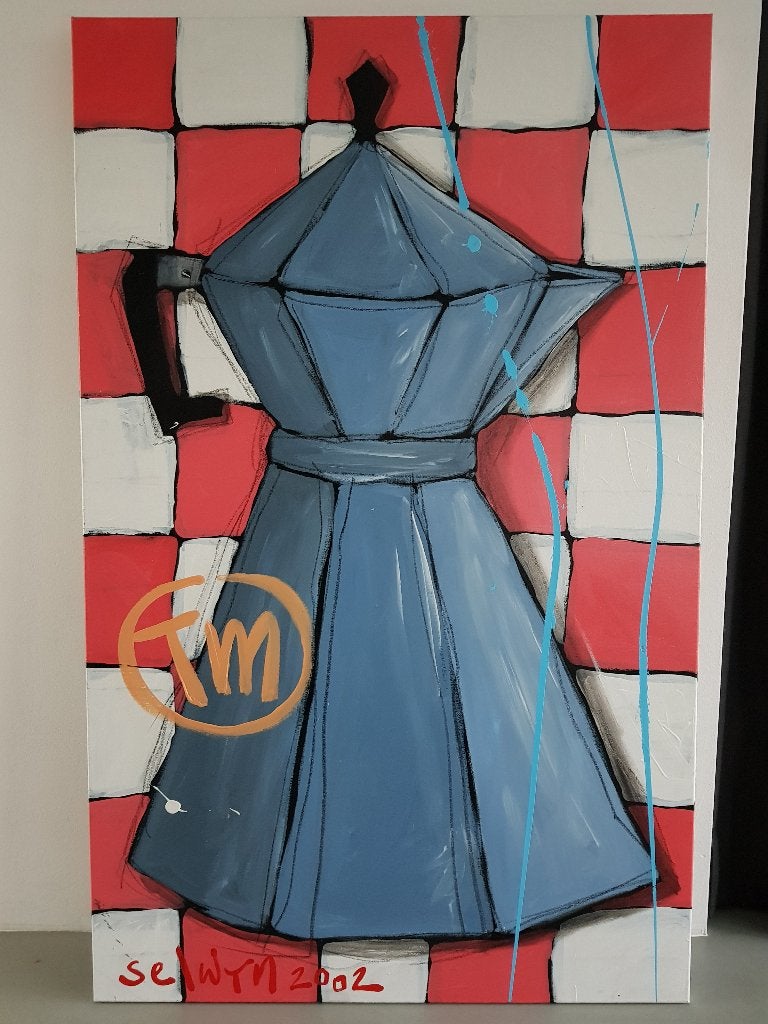 Selwyn Senatori schilderij Trademark 100x160cm percolator, Antiek en Kunst, Ophalen, Gesigneerd, Overig onderwerp