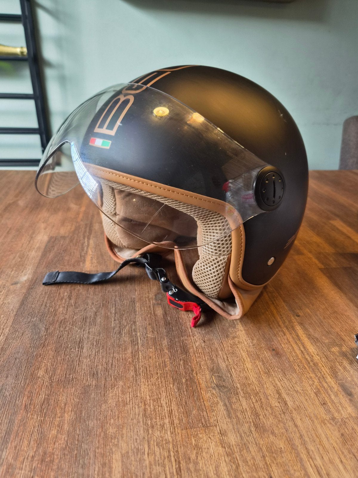 Beon Design Scooterhelm Mat Zwart Maat L, Fietsen en Brommers, Brommerhelmen, Ophalen of Verzenden, Gebruikt, Large, Beon Design