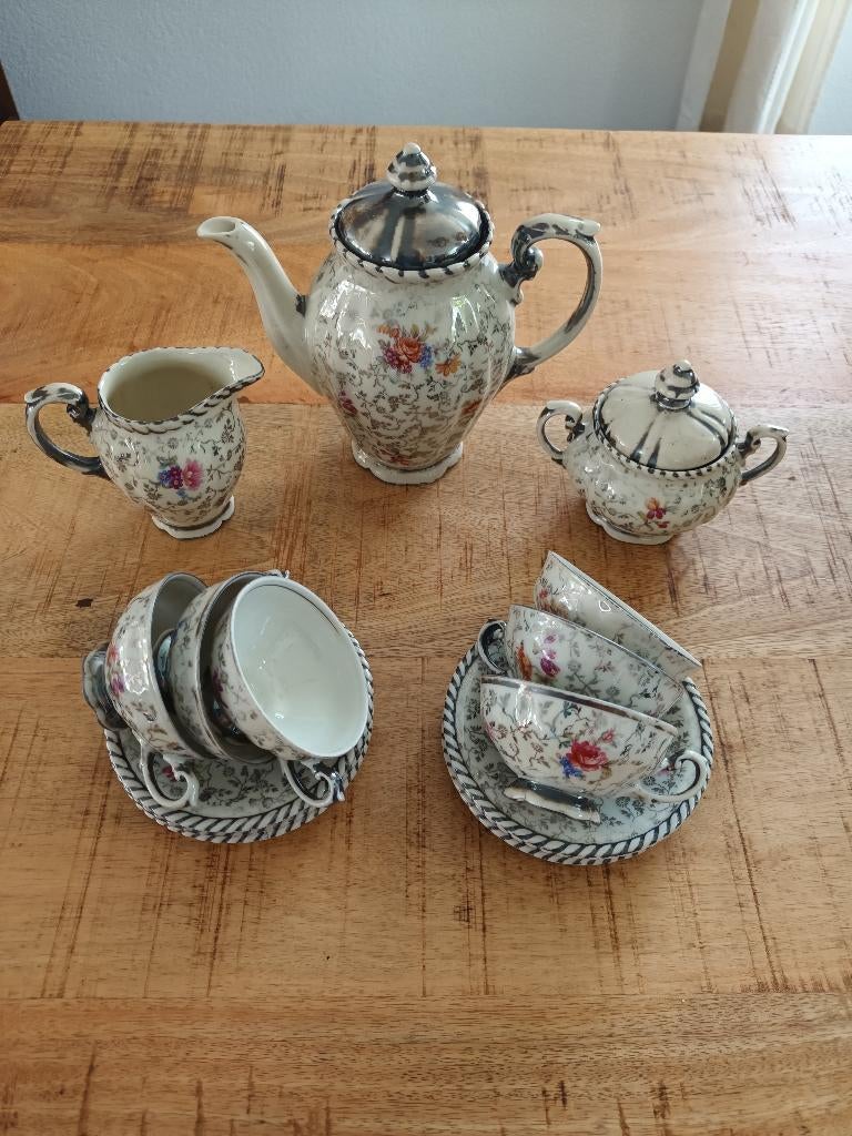 Uniek Stijlvol Theeservies van Rudolf Wächter Bavaria DE, Antiek en Kunst, Antiek | Servies compleet, Ophalen of Verzenden