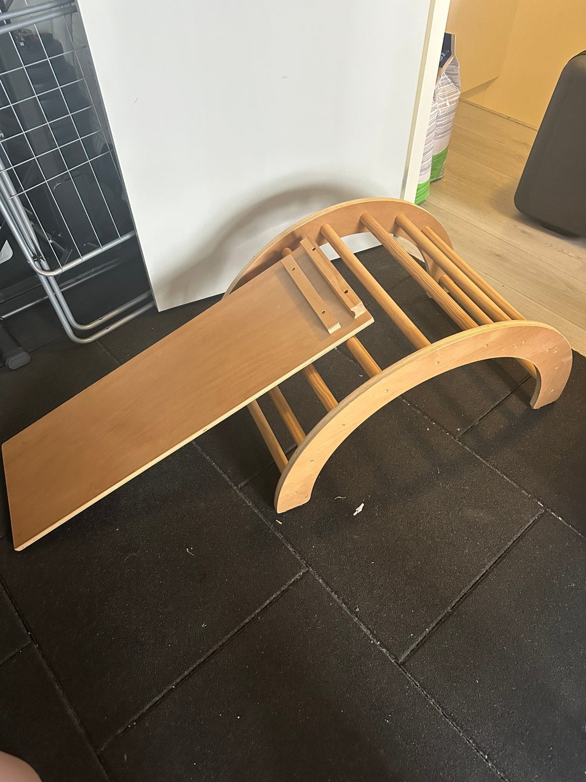 Houten Klimboog met Glijbaan / Klimplank (Montessori), Ophalen, Zo goed als nieuw, Overige typen