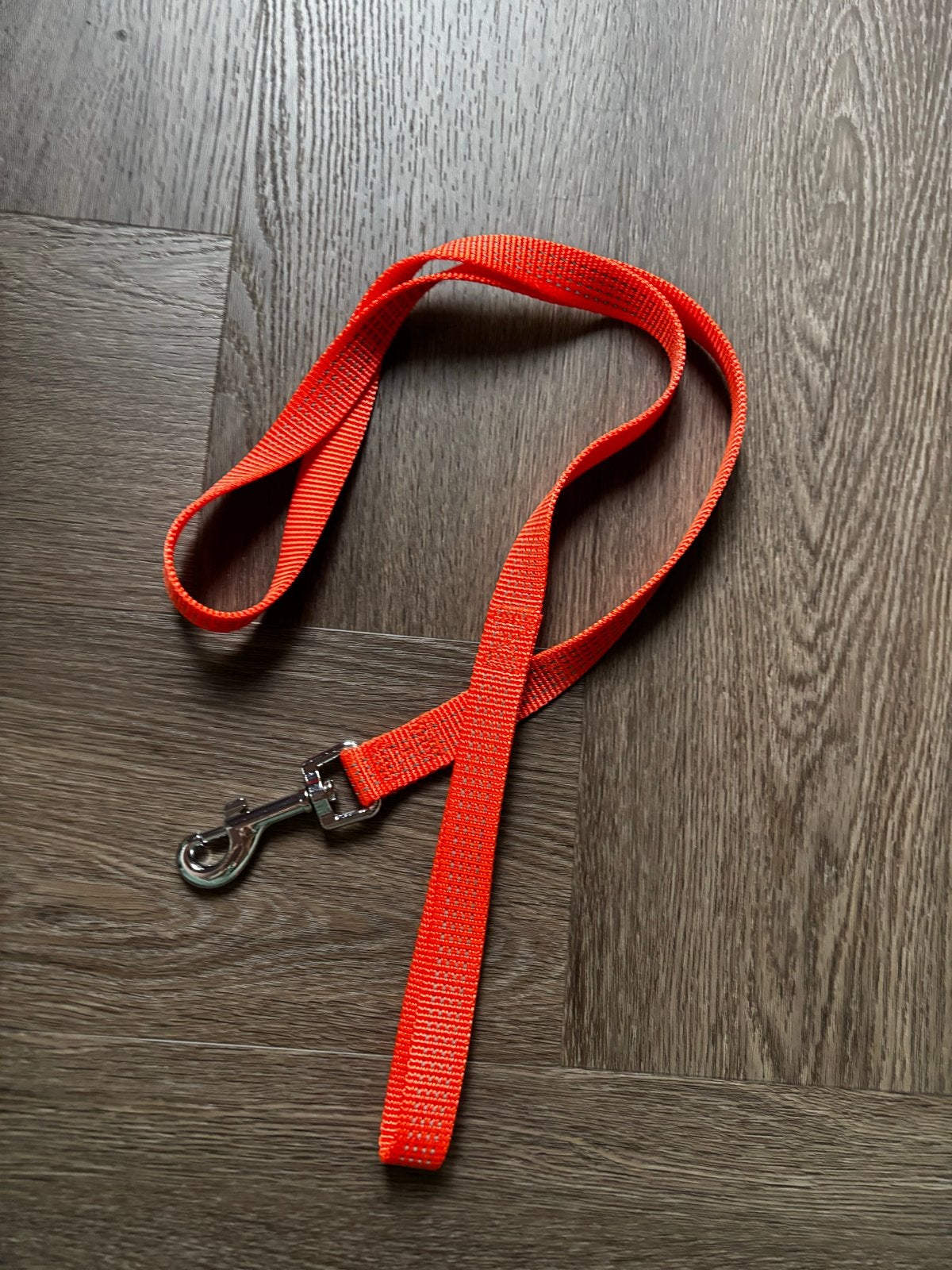 Hondenriem oranje met reflecterend detail, ongeveer 1,5m, Dieren en Toebehoren, Hondenriemen, Ophalen