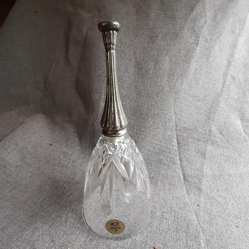 Kristallen tafelbel, "RCR" Crystal 24% Italy, Antiek en Kunst, Antiek | Glas en Kristal, Ophalen of Verzenden