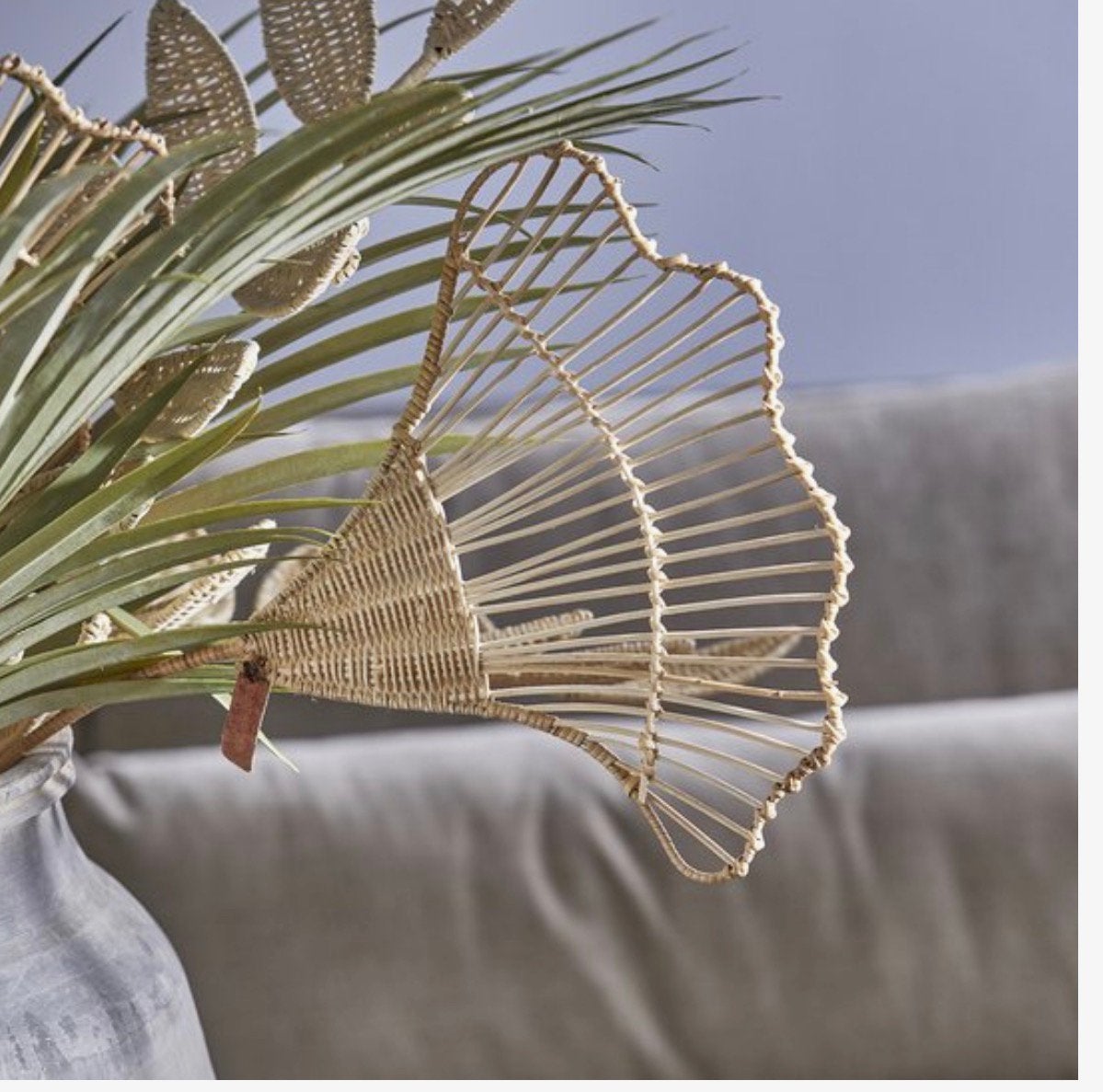 Riviera Maison Rattan Poppy Leaf Tak Nieuw, Boho, Nieuw, Ophalen of Verzenden, Natuurlijk materiaal