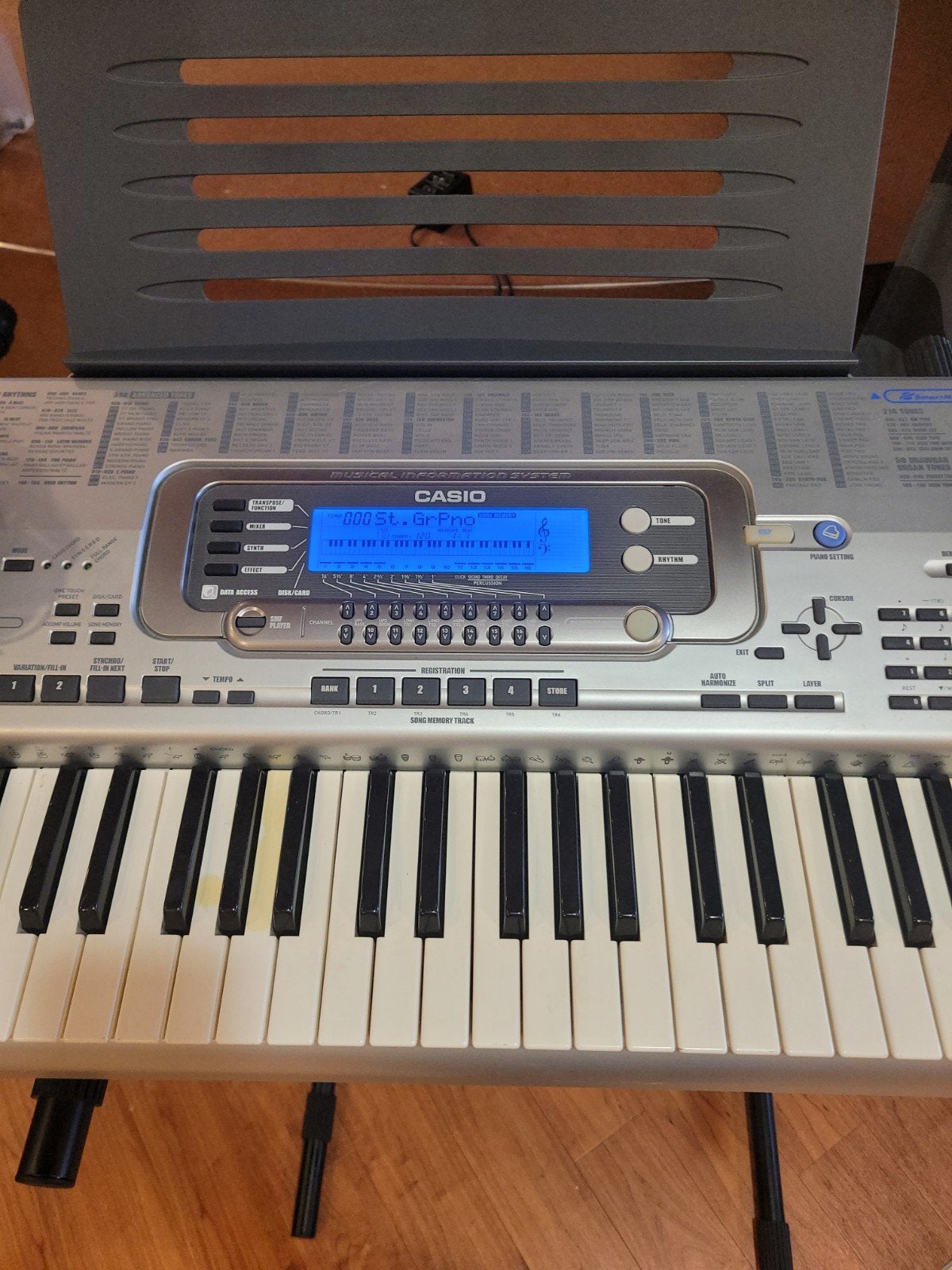 Casio WK-3000 Keyboard met standaard en koptelefoon, Ophalen, Casio, Gebruikt, Aanslaggevoelig