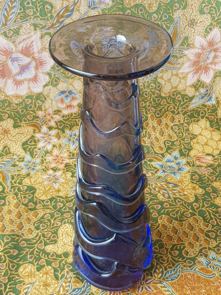 Mooie originele vintage Mdina vaas uit Malta 25 cm., Ophalen of Verzenden