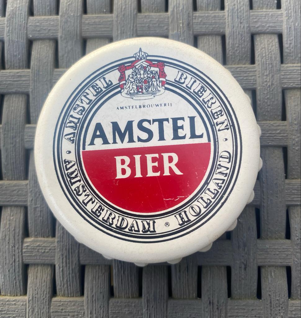 Flesopener van Amstel bier - Kroonkurk Design, Verzamelen, Biermerken, Ophalen of Verzenden, Zo goed als nieuw, Flesopener, Amstel
