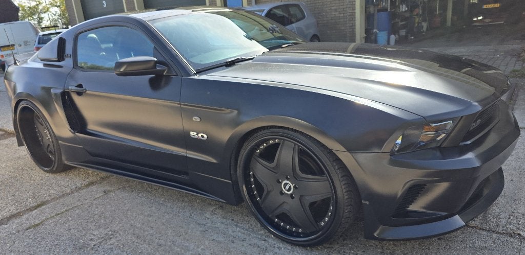 Ford Mustang DUB 5.0 V8 5965 Miles - 9.599 Km Full options, Achterwielaandrijving, 5000 cc, Leder en Stof, Zwart