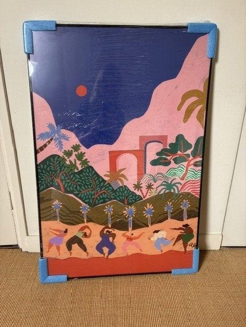 Arty Guava poster 'Dancing in Paradise', ingelijst, Ophalen, Schilderij, Meerkleurig, Nieuw