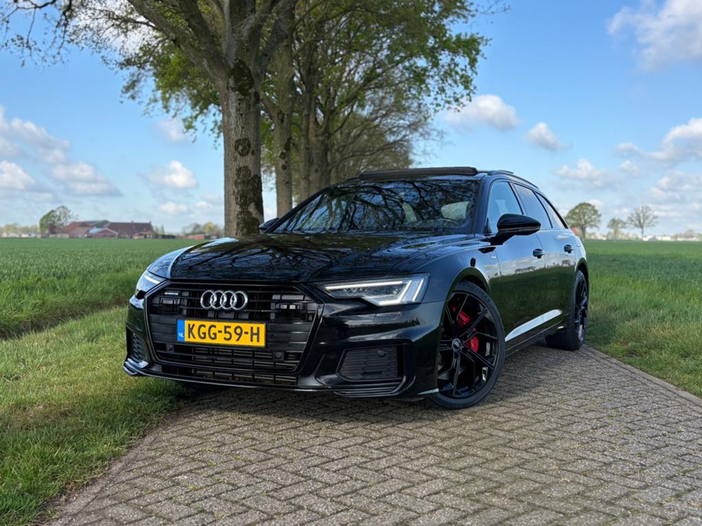 Audi A6 55 Tfsi e Quattro 367pk - Pano - head up - leder, Automaat, 77 km/l, 4 cilinders, Zwart