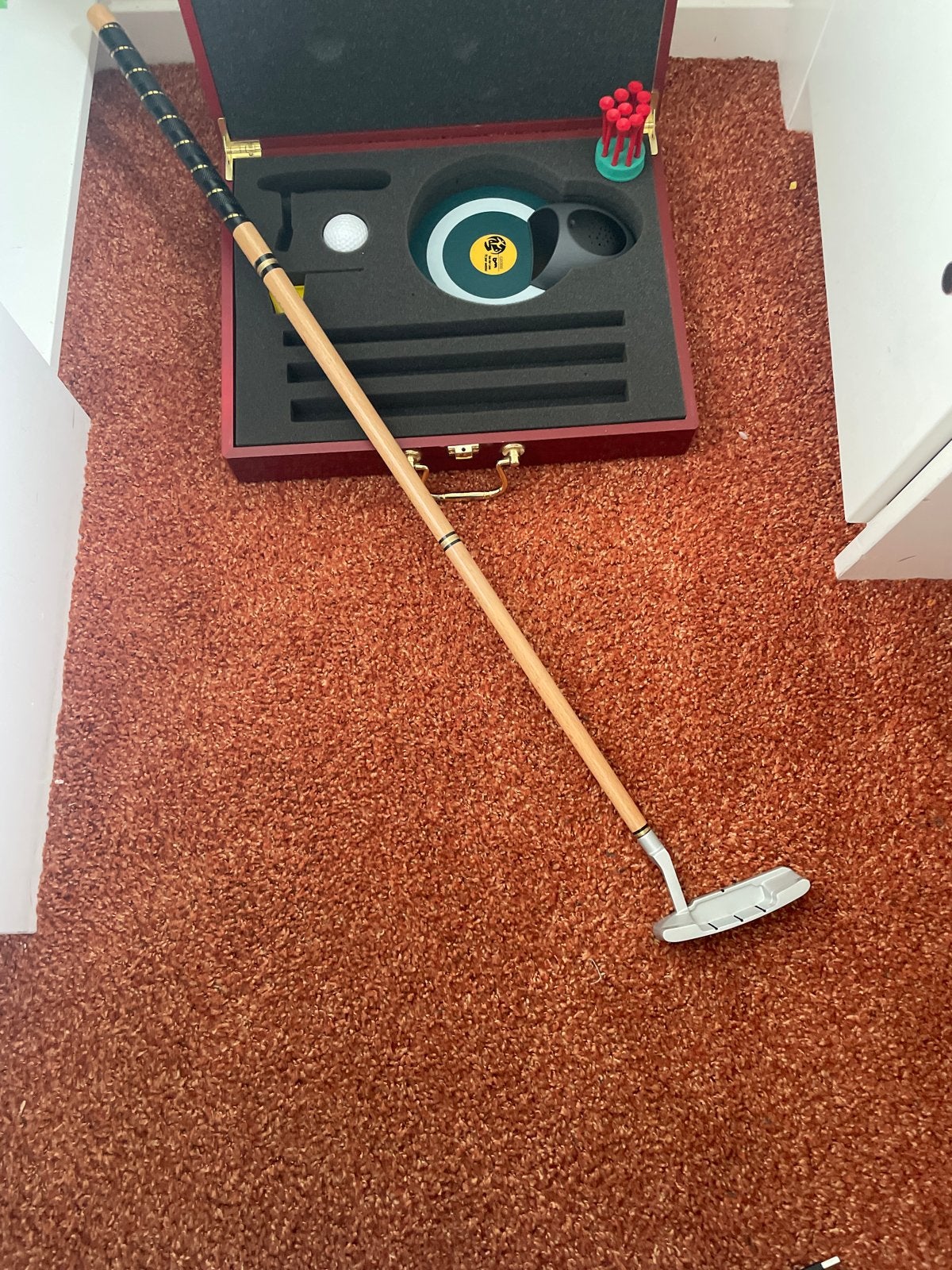 Mini Golf Setje in Luxe Koffer - Compact & Draagbaar, Ophalen of Verzenden, Gebruikt, Set, Overige merken