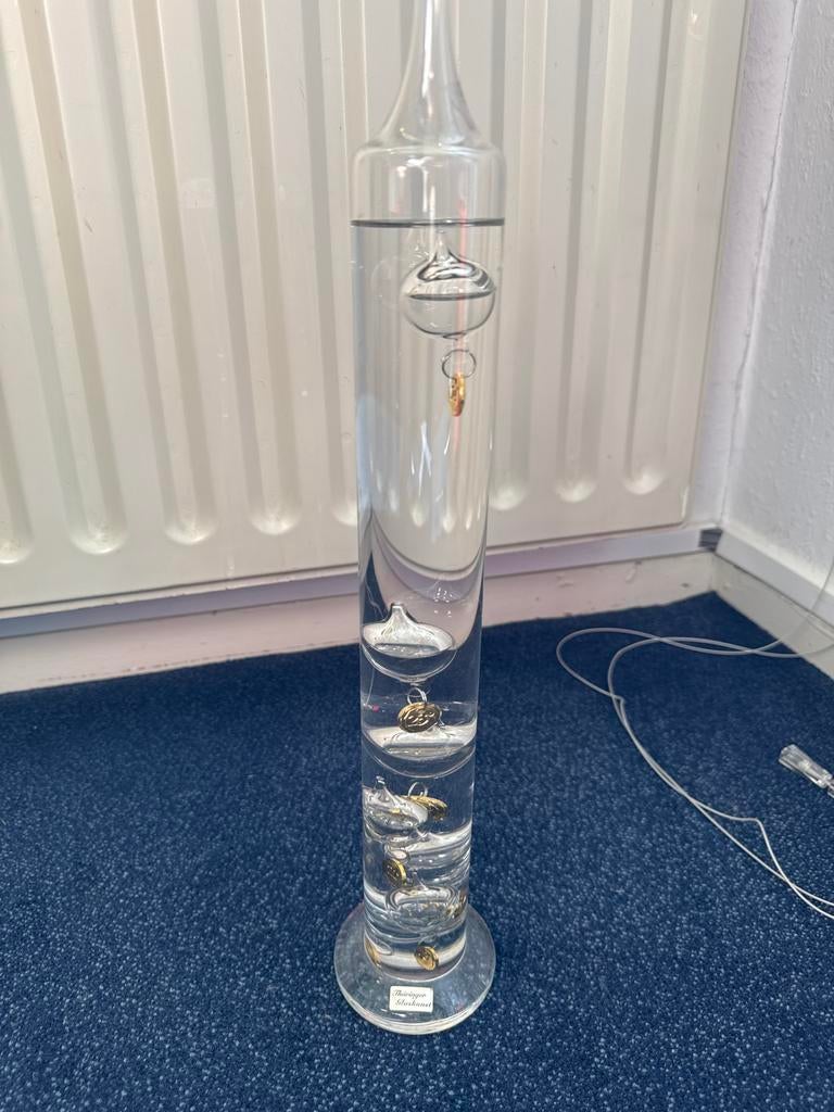 Thüringer Glaskunst Galileo Thermometer - Weerstation, Audio, Tv en Foto, Weerstations en Barometers, Ophalen of Verzenden, Zo goed als nieuw