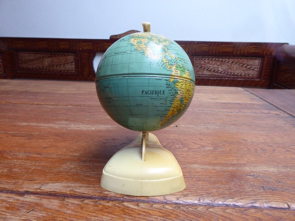 Vintage mini wereldbol, MS West Germany, Antiek en Kunst, Antiek | Woonaccessoires, Ophalen of Verzenden