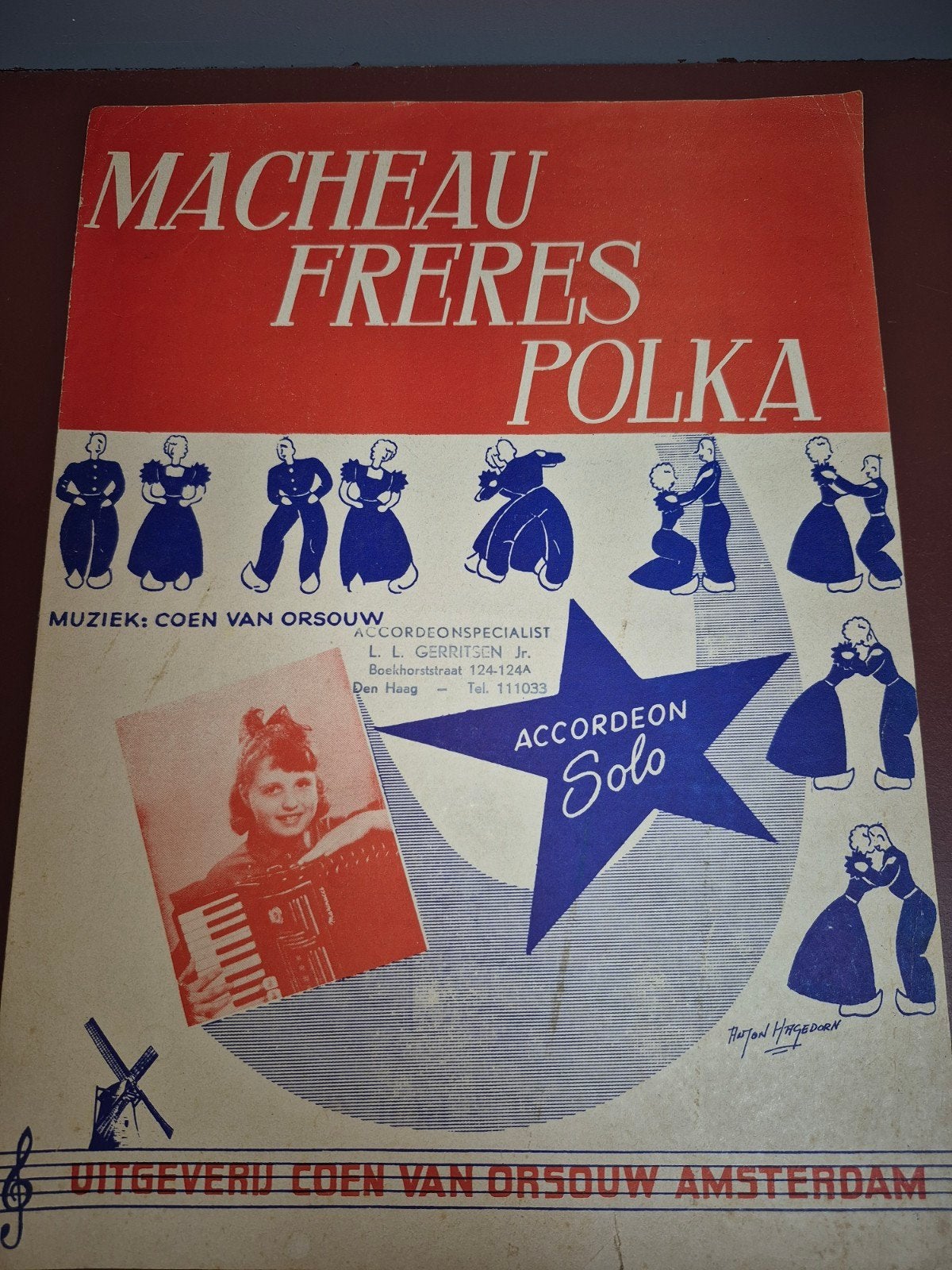 Macheau Freres Polka - Accordeon Solo bladmuziek, Ophalen of Verzenden