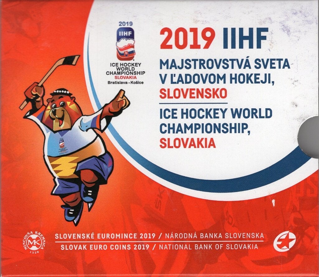 BU Set Slowakije 2019 Blister IJshockey - 1 cent t/m 2 euro, Verzenden, Slowakije, Overige waardes, Setje