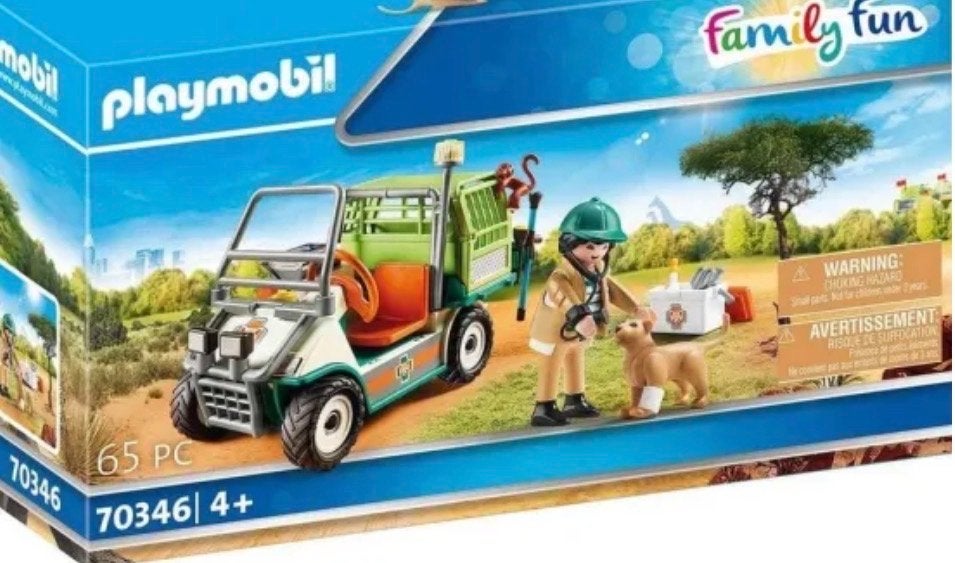 Playmobil Family Fun Dierenverzorger met Voertuig 70346, Gebruikt, Complete set, Voertuig, Family fun