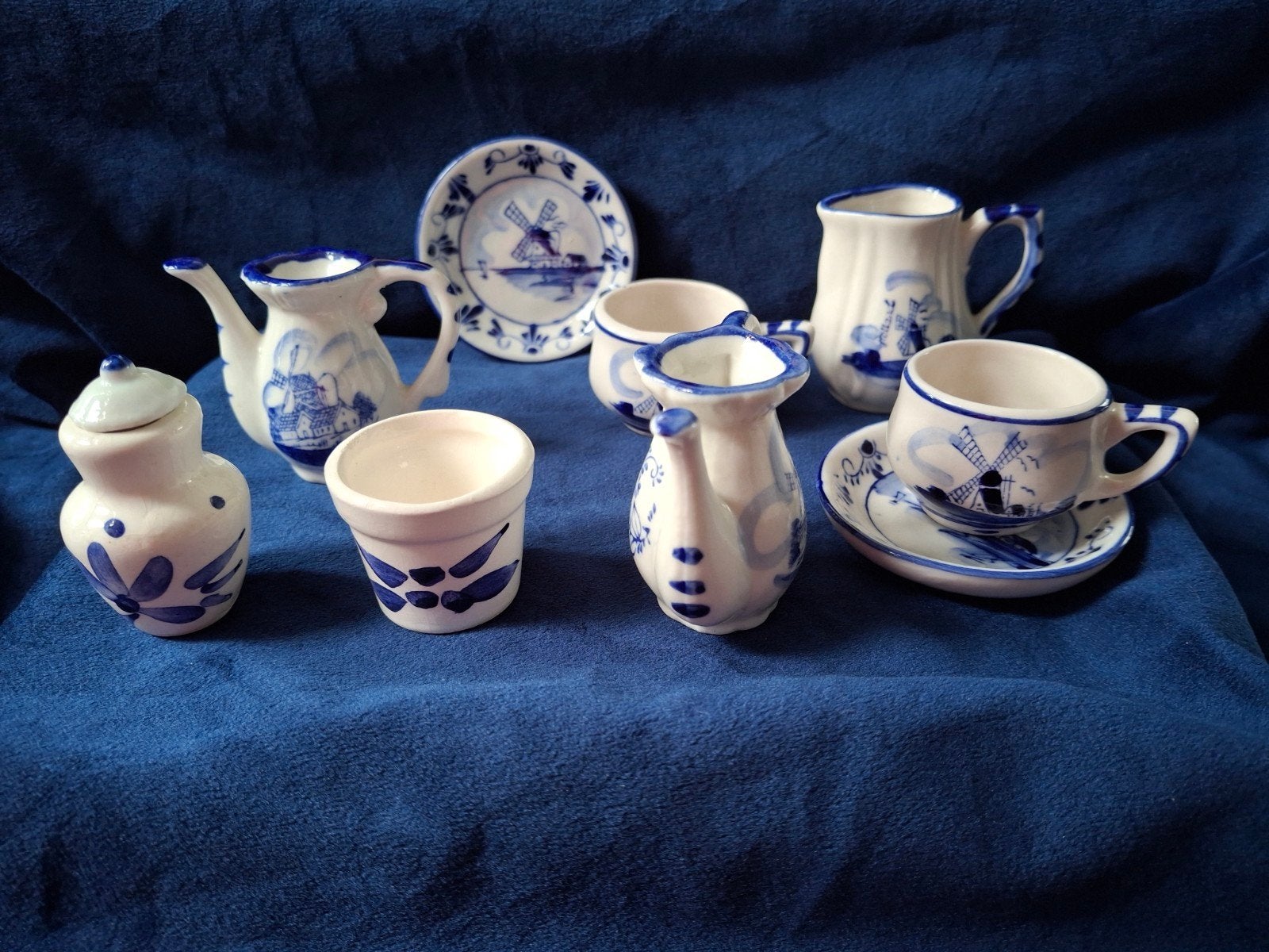 Miniatuur Delftsblauw aardewerk.  Alles samen:, Antiek en Kunst, Ophalen of Verzenden