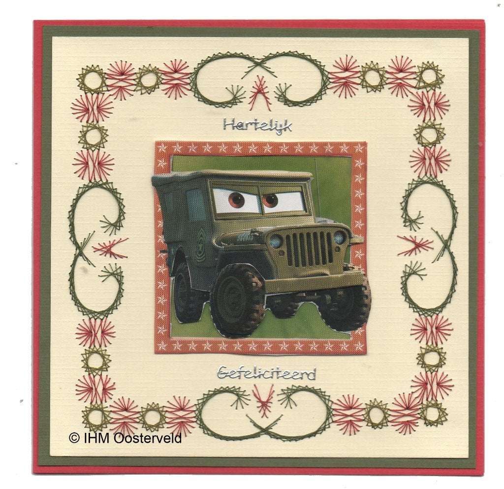 3D Kaart Verjaardag 6  Cars Sarge, Verzenden, Nieuw, Overige thema's, Overige typen