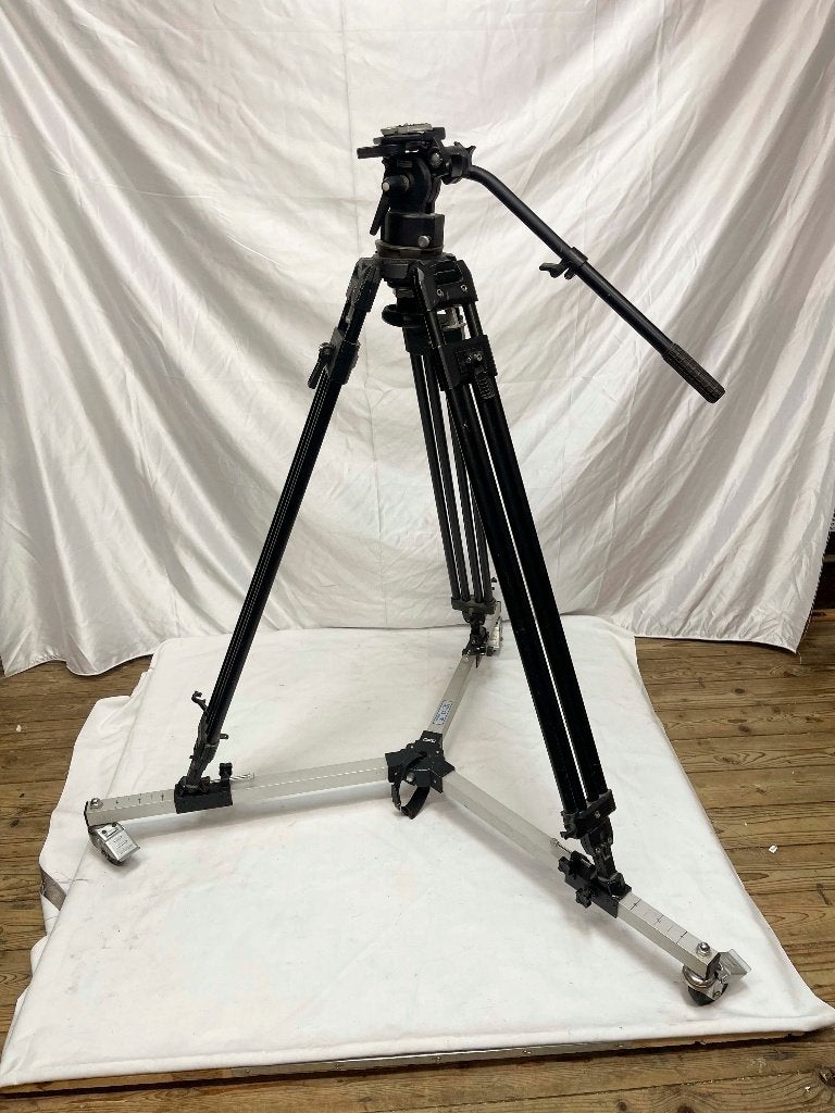 Manfrotto 350B satief + kop + Dolly voor zware cameras, N, Overige typen, Ophalen of Verzenden, Manfrotto
