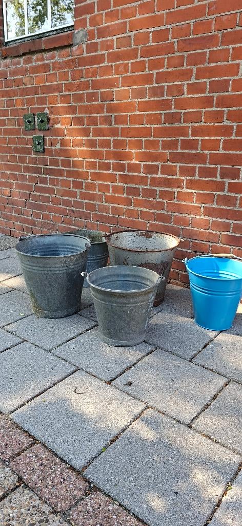 Zinken emmers, Ophalen, Overige materialen, Gebruikt, Minder dan 30 cm